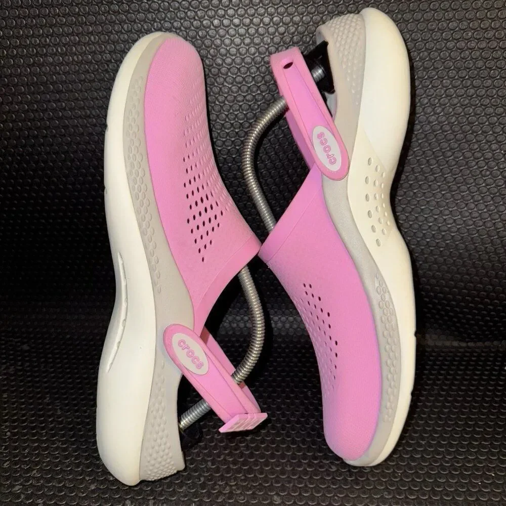 Crocs LiteRide 360 Clog Pink White Comfort Slip On Shoes Sandals Mens Size 11